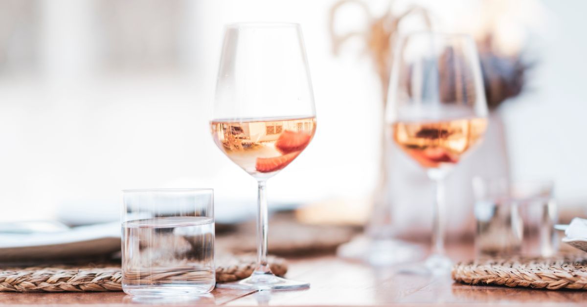 Cinsault - Wine Glasses with Rosé